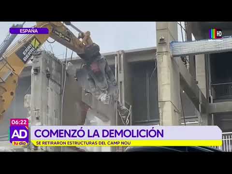 ¡Comenzó la demolición! Retiran estructuras del Camp Nou