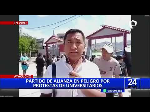 Padres de estudiantes habrían intentado tomar Universidad San Cristóbal de Huamanga (2/2)