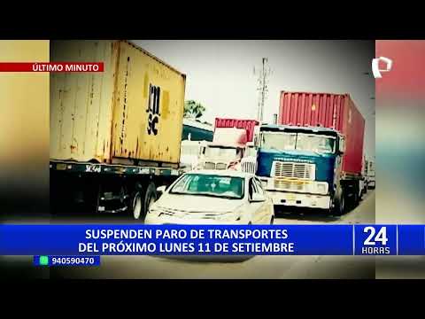 Transportistas de carga pesada suspenden paro del 11 de setiembre