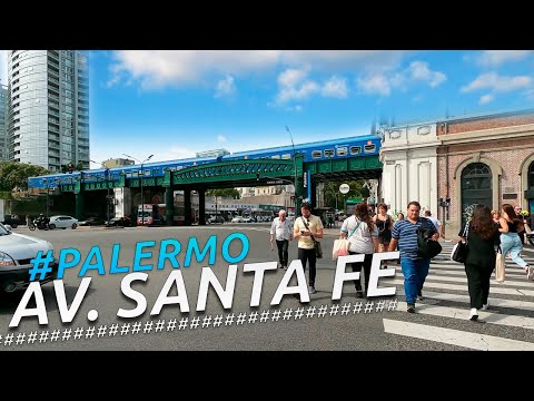 Recorriendo Av. SANTA FE I PALERMO I BUENOS AIRES I ARGENTINA I 4K Walking Tour VLOG