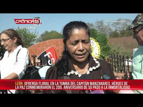 Capitán Hilton Manzanares es homenajeado en León - Nicaragua