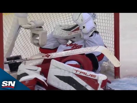 Hurricanes Frederik Andersen Heads To Dressing Room After Collision With Timo Meier