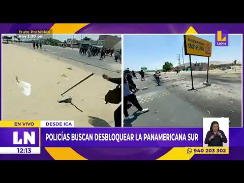Se registraron violentos enfrentamientos entre policías y manifestantes en la Panamericana sur