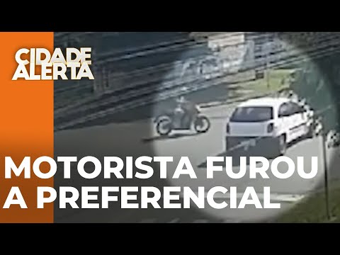 O Cidade Alerta procura motorista que bateu em motociclista e deixou o piloto caído, sem socorro