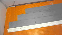 Part 4 How to install wood look plank tile on Schluter Ditra: Tile layout