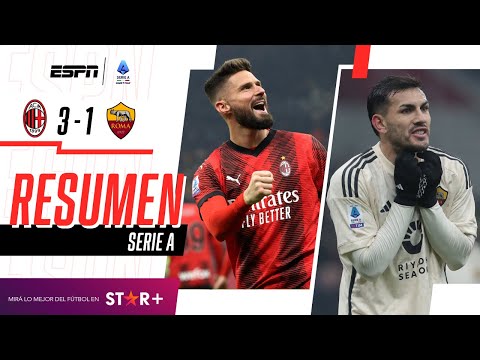 ¡PAREDES DESCONTÓ, PERO EL ROSSONERO FESTEJÓ ANTE LA LOBA EN EL MEAZZA! | Milan 3-1 Roma | RESUMEN