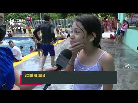 Las familias se recrean al disfrutar de las ricas piscinas de Xilonem - Nicaragua