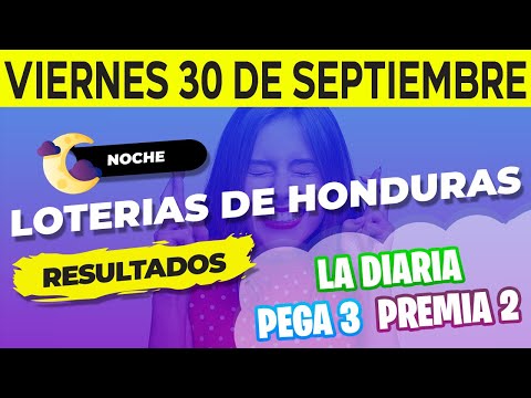 Sorteo 9PM Loto Honduras, La Diaria, Pega 3 Premia 2, Viernes 30 de Septiembre del 2022 | Ganador