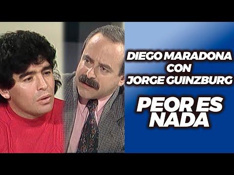 Diego Maradona y Jorge Guinzburg en Peor es nada, una entrevista a corazón abierto