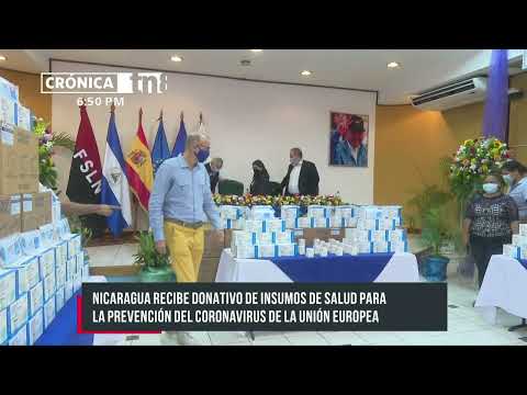 Nicaragua recibe donativo con insumos de salud por parte de la Unión Europea