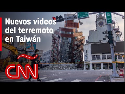 Nuevas imágenes del terremoto de Taiwán: alud, corridas y 100 edificios dañados