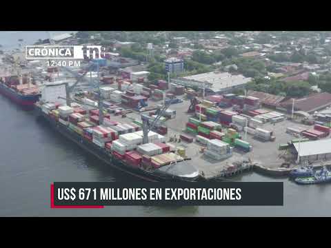 Factura de las exportaciones supera los 671 millones de dólares en Nicaragua