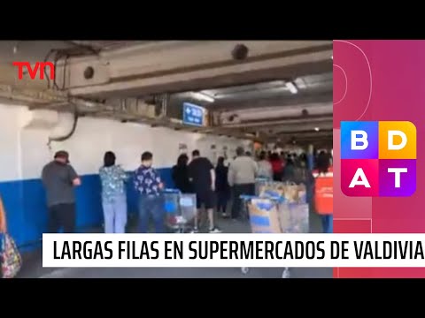 Reportan largas filas en supermercados de Valdivia previo a la cuarentena | Buenos días a todos