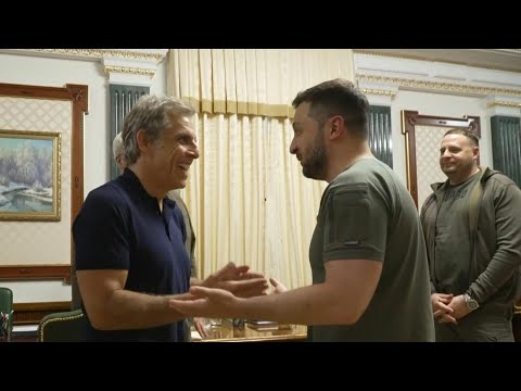 Ukraine: l'acteur américain Ben Stiller rencontre Zelensky à Kiev | AFP