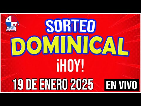 EN VIVO LOTERIA SORTEO DOMINICAL 19 DE ENERO 2025 - Lotería Nacional de Panamá