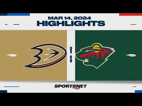 NHL Highlights | Ducks vs. Wild - March 14, 2024