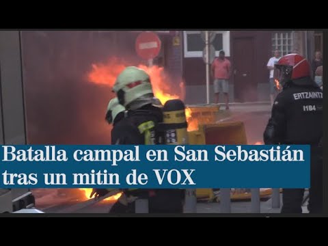 Dos detenidos en San Sebastián tras un mitin de VOX
