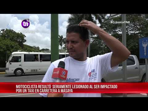 Caraceño termina fracturado por accidente en Carretera a Masaya – Nicaragua