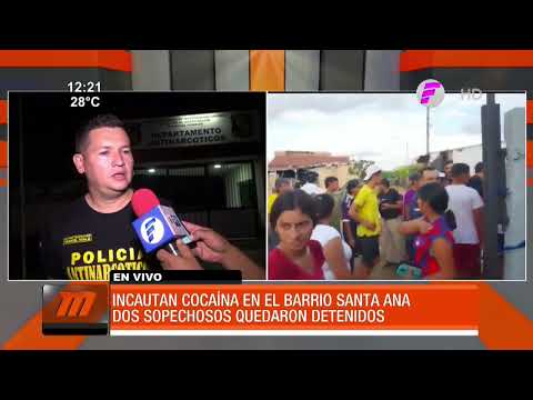 Incautan cocaína en barrio de Asunción.
