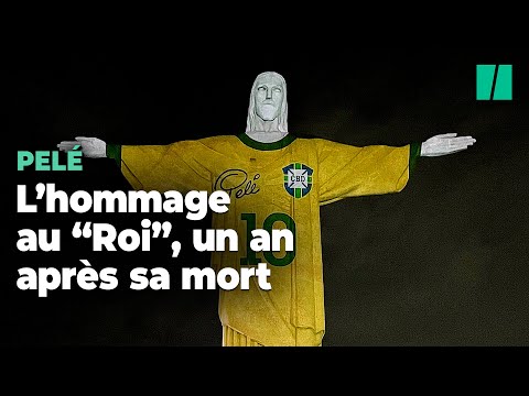 Le Christ Rédempteur de Rio porte un maillot de Pelé, un an après la mort du « Roi »