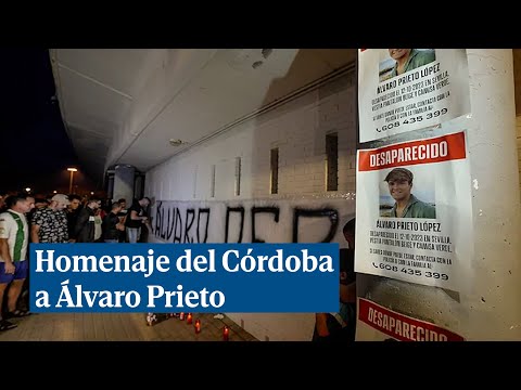 Cientos de aficionados del Córdoba homenajean a Álvaro Prieto en El Arcángel