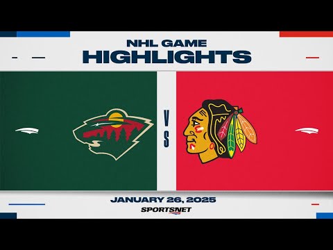 NHL Highlights | Wild vs. Blackhawks - January 26, 2025
