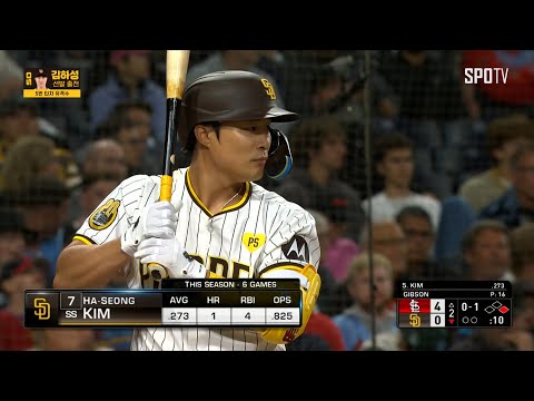 [MLB] 세인트루이스 vs 샌디에이고 김하성 주요장면 (04.02)