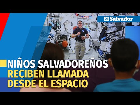 Astronauta Frank Rubio habla con niños salvadoreños