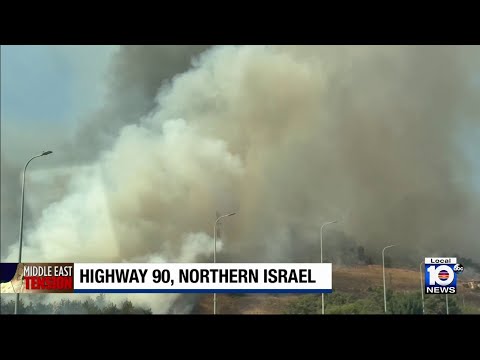 Major roads, section of highway in Israel shut down due to fires caused by falling rockets