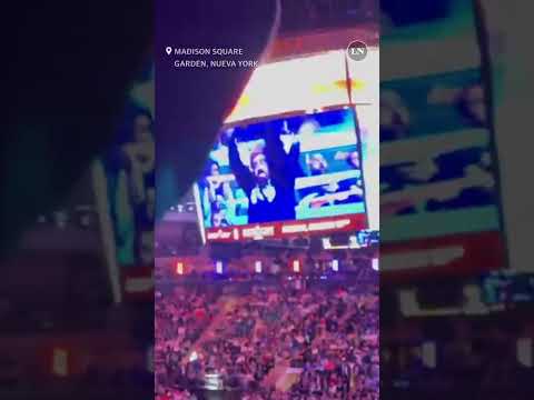 Migue Granados fue al Madison Square Garden y bailó en la pantalla grande