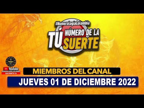 NÚMEROS EXCLUSIVOS PARA MIEMBROS DEL CANAL (01 DE DICIEMBRE)