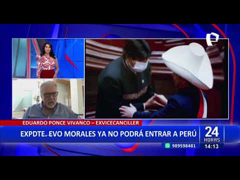 Exvicecanciller Eduardo Ponce sobre Evo Morales: “Ya era hora de prohibirle el ingreso al Perú”