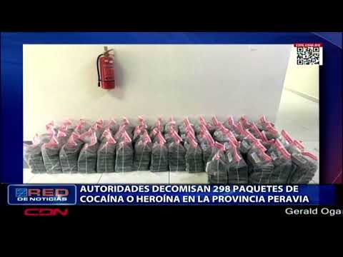 Autoridades decomisan 298 paquetes de cocaína o heroína en la provincia Peravia