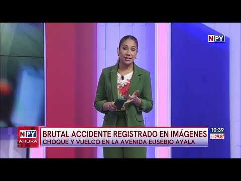 Terrible accidente sobre la avenida Eusebio Ayala