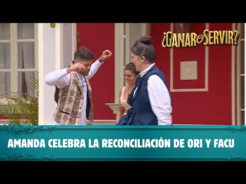 Amanda celebra la reconciliación de Oriana y Facundo | ¿Ganar o Servir? | Canal 13