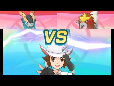 [Pokemon Masters EX] Champion Hilbert solos Cobalion and Entei