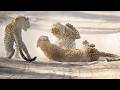 Leopard Couple Teams Up to Rip into Rival Males Skull