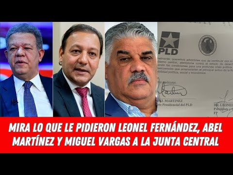 MIRA LO QUE LE PIDIERON LEONEL FERNÁNDEZ, ABEL MARTÍNEZ  Y MIGUEL VARGAS A LA JUNTA CENTRAL