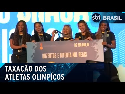 Prêmios em dinheiro por medalhas em Olimpíadas são taxados em 27,5% | SBT Brasil (07/08/24)