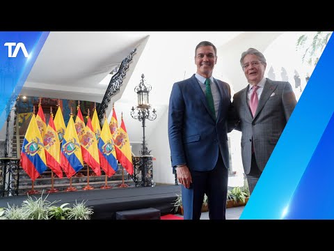 Presidente de España Pedro Sánchez continúa reunido con Guillermo Lasso