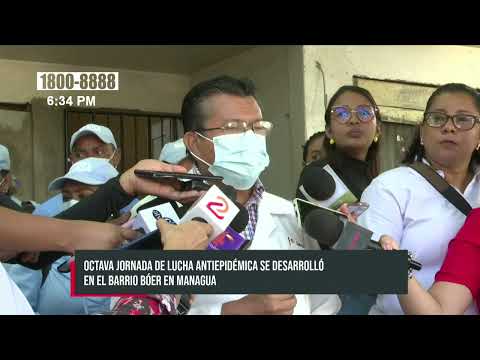 Octava jornada de lucha antiepidémica en el barrio Bóer en Managua - Nicaragua