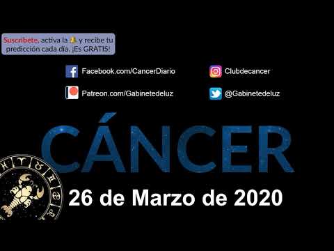 Horóscopo Diario - Cáncer - 26 de Marzo de 2020