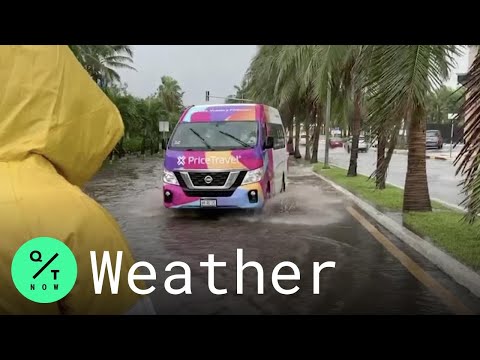 Tropical Storm Gamma Reaches Coast of Mexico's Yucatan Peninsula