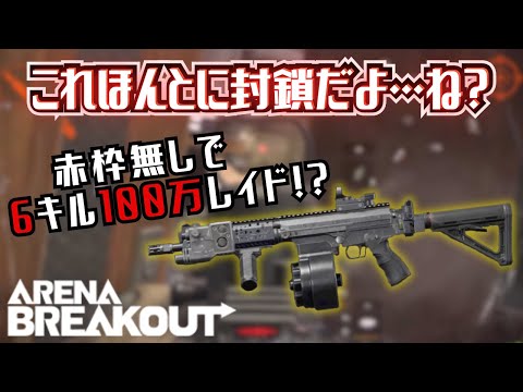 【アリーナブレイクアウト】これ封鎖テレビだよ…ね?🙀赤枠無しで6キル100万レイド!?【Arena Breakout】