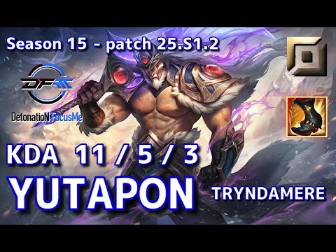 【JPサーバー/D4】DFM Yutapon トリンダメア(Tryndamere) VS ダリウス(Darius) TOP - Patch25.S1.2 JP Ranked【LoL】