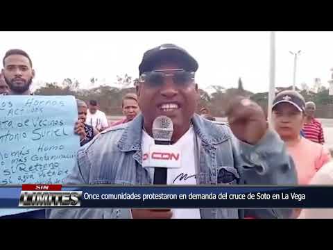 Once comunidades protestaron en demanda del cruce de Soto en La Vega