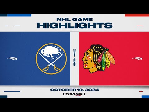 NHL Highlights | Sabres vs. Blackhawks - October 19, 2024