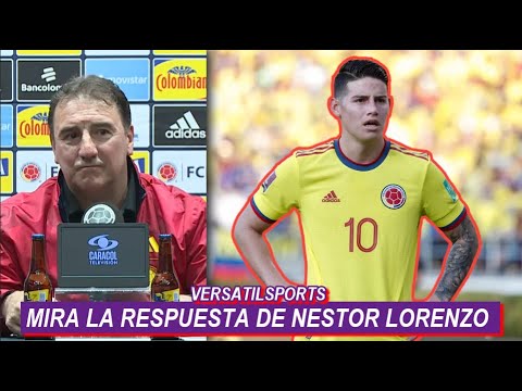 TREMENDA RESPUESTA LE DIO NESTOR LORENZO a PERIODISTA  por JAMES RODRIGUEZ en RUEDA de PRENSA