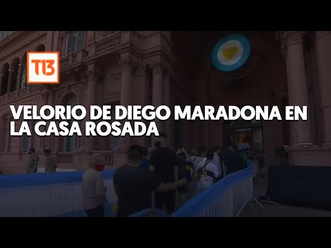 Velorio de Diego Maradona en la Casa Rosada