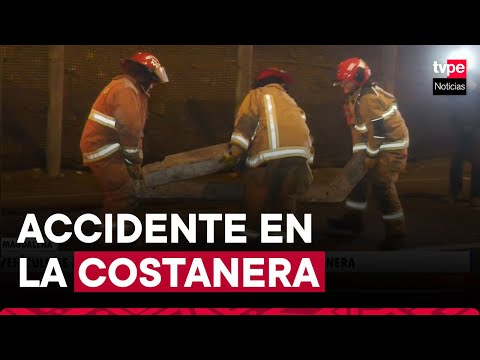 Magdalena: camioneta impacta contra muro de la Costanera y deja dos heridos
